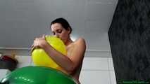 Blow2Pop sitting topless in front of you