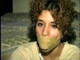 WRAP AROUND TAPE GAGGED & TOE TIED LATINA (D15-10)