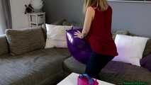 pump inflating a purple TT17 and nail2pop it