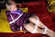 Sexy Sonja being tied and gagged with ropes and a ballgag wearing a sexy down skirt and a down jacket (Pics)