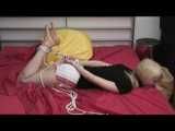 Get 3 Archive Videos with Katharina enjoying Bondage in her shiny nylon Shorts from 2012!