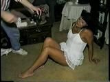 33 YEAR OLD AMERICAN INDIAN TRISH HAS PANTIES PULLED OFF & STUFFED IN HER MOUTH, DOES SELF MOUTH STUFFING, OTM GAGGED, TIED WITH ROPE & TIGHTLY HANDGAGGED (D61-3)