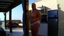 good morning - shower on the terrace