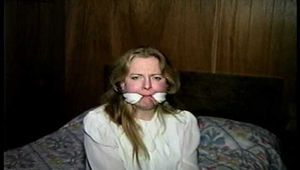 30 Yr OLD BBW SINGLE MOM IS CLEAVE GAGGED, HANDGAGGED, MOUTH STUFFED, WRITES RANSOM NOTE AND MAKES RANSOM CALL TO HER RICH BOYFRIEND (D73-6)