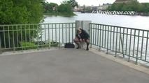 074001 & 074002 Karolina's Two Very Daring Public Pee Scenes Filmed In Prague