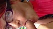 Cum swallowing at the store
