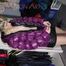 Watching SEXY SONJA wearing a sexy black shiny downskirt and a purple shiny nylon downjacket lolling on the bed (Pics)