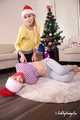 Merida and Hannah - Merida overpowered and hogtied by Hannah under the Christmas tree