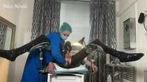 Anal stretching for my new patient on the gynecological chair . He has the choice