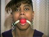 BALL-GAGGED, RAWHIDE TIED, BLACK  HOSTAGE (D18-7)