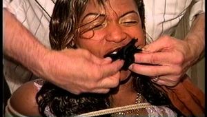 27 Yr OLD BEAUTY SALON OWNER GETS HANDGAGGED, MOUTH STUFFED, AND BOUND UP HAND AND FOOT (D-71-10)