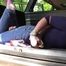 Lady X im hogtie mit Tüchern 2/2
