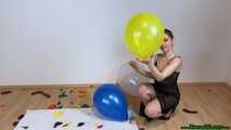 angry girlfriend popping your balloons while smoking