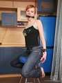 Alice Lee - Short-haired redhead left bound and barefoot in the kitchen