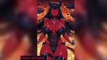 Gol Busty Demon Girl Lava Bath