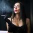 Sexy slim model Marina shows on camera how she enjoys her 120mm cigarette