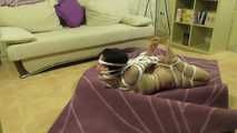 Her first ever supertight Hogtie !