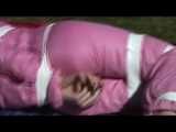 Watch 3 Archive Videos with Julia enjoying Bondage in shiny nylon Downwear.