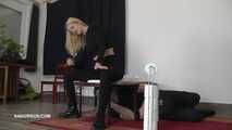 Amy Douxxx Pees Into A Human Toilet
