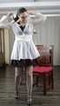Sexy gothic dress and PVC raincoat