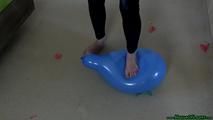 barefoot popping in the bedroom