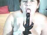 Anna's black dildo