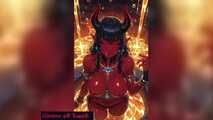 Gol Busty Demon Girl Lava Bath