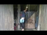 02:40 Min. video with Katharina tied and gagged in shiny nylon shorts