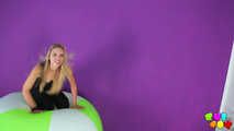 76 Susi on our biggest beach ball