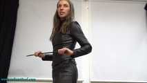 Cuffed Domina in leather