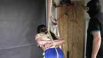 Watch Marie bound and gagged in a shiny nylon Shorts