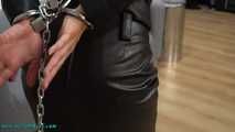 Cuffed Domina in leather
