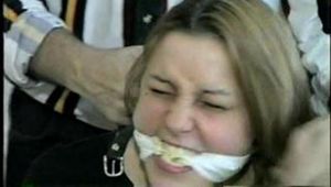 BALL-GAGGED, CHAIR TIED, CUTE SEXY HOLLY 4:53 (D12-12)