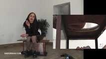 Mistress Cleo smokes and pees on the toliett box Pictures in pictures