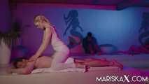 Blonde Tina Fucked by 2 big Cocks