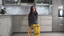 Miss Amira in layers of rain gear and bondage (HQ stills)