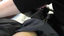Rey Sanson bound and gagged in a shiny nylon Rainwear gets Pants ripped of