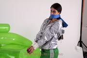 Shelly tied and gagged in shorts