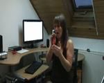 Yvette in the office
