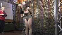 Pantyhose Encasement in a cruel Rope Suspension for Little Red Girl