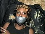 21 Yr OLD BLACK COLLEGE STUDENT MICHELLE GETS HANDGAGGED, MOUTH STUFFED WITH SOCK & WRISTS TIED WITH RAWHIDE (D53-2)