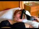 Anna's heel goes in