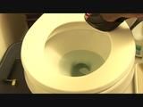 Toilet flushing chocolate cake logs 