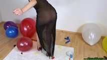angry girlfriend popping your balloons while smoking