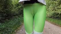 Overknees and green leggings