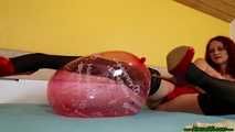 sexy highheel and feet popping *thai balloons*