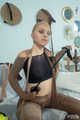 Kira goes mad for pantyhose (305 images)