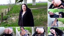 OUTDOOR-SEX with german CHUBBY-SLUT | Lessly needs cum