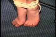 25 YEAR OLD DAY CARE WORKER IS MOUTH STUFFED, HANDGAGGED, TOE-TIED, F0RCED STINKY SHOE SMELLING WHILE TIGHTLY CHAIR TIED (D69-16)