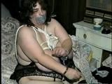 314 Lb BARB, TAPES, GAGS, HANDCUFFS & PLAYS WITH HER HUGE TITS (D22-10)